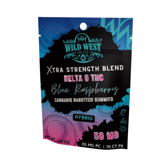 Blue Raspberry Hybrid Gummies 50mg Pack